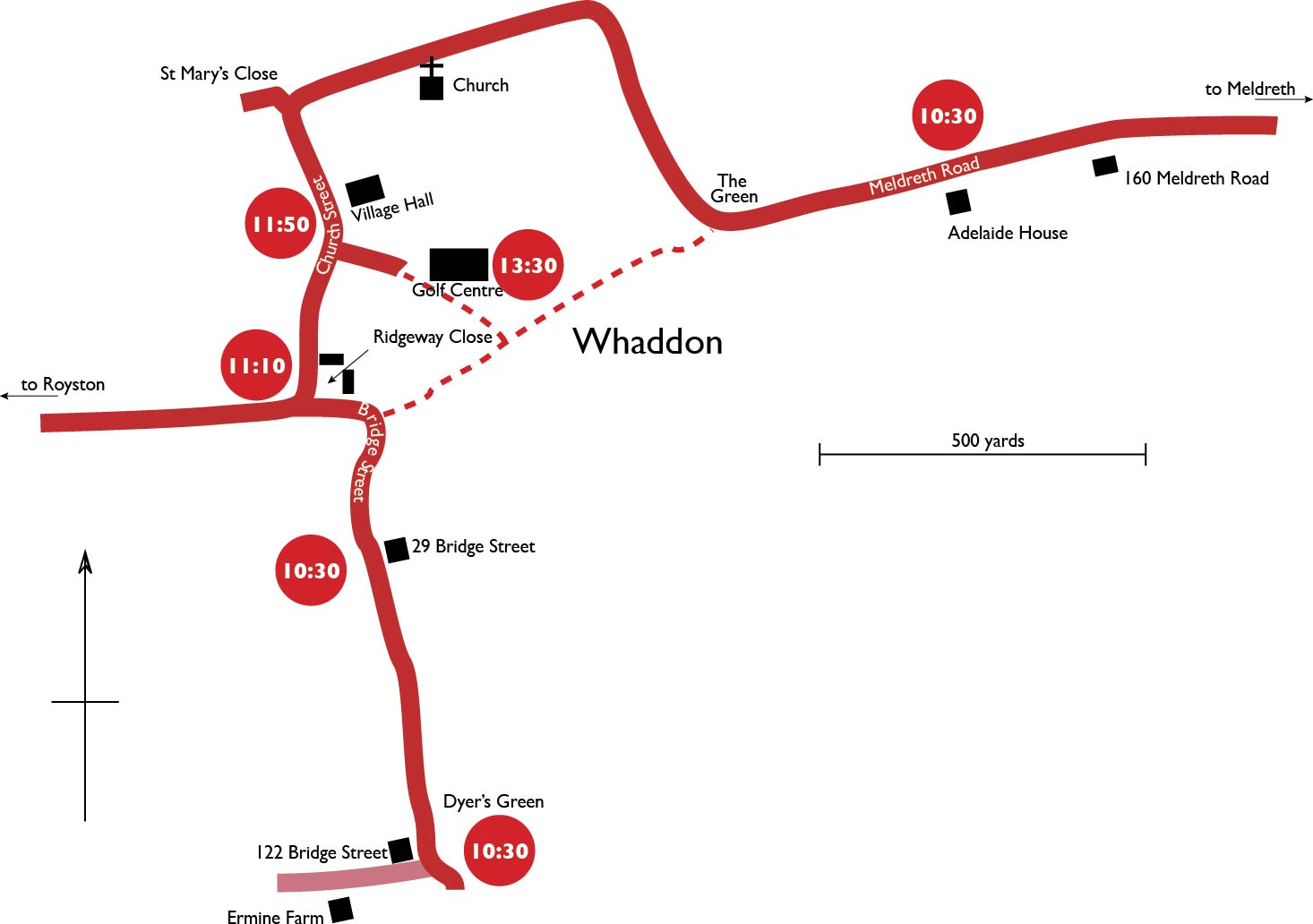 Whaddon Whitsun 2018 Map