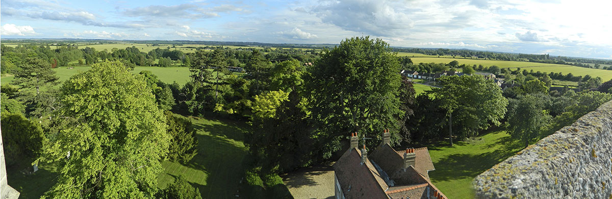 View from Whaddon Church looking south-west