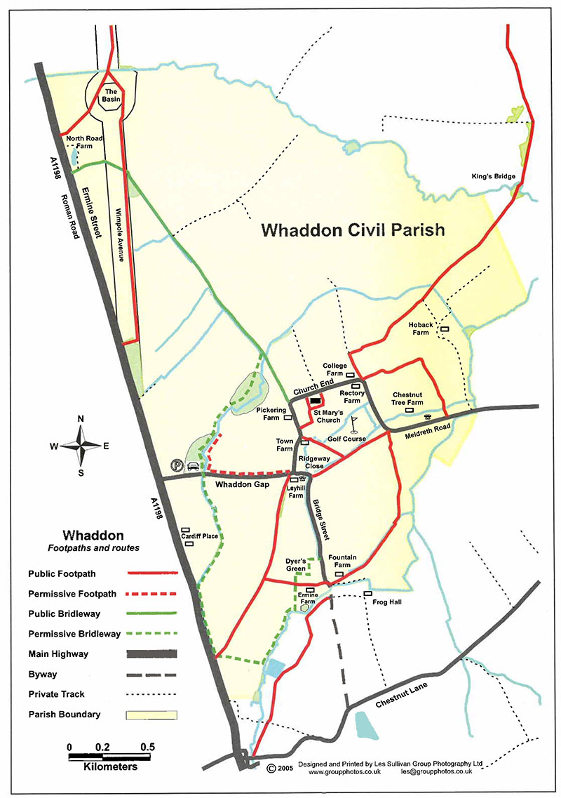 Whaddon Path map