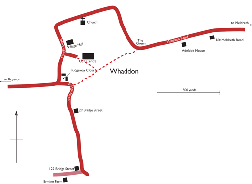 Whaddon Whitsun map